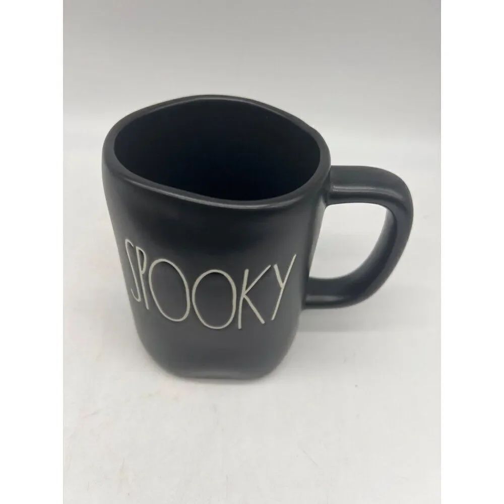 RaeβDunn Black Ceramic MugβSpooky